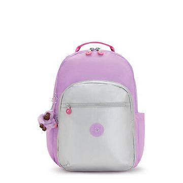 Kipling Seoul Large 15" Backpack Laptop Táska Lila | HU 1648FD